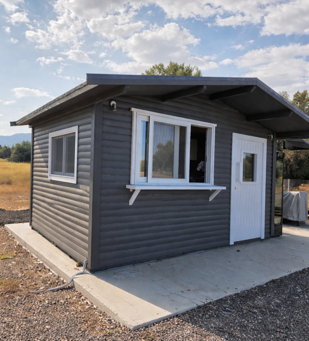 Γκρι Ξύλινο Γραφείο Αποθήκη